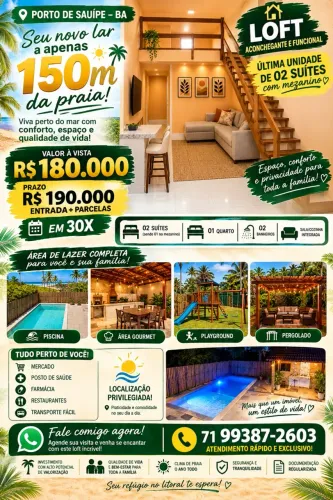 Vendo LOFT com 2 suítes