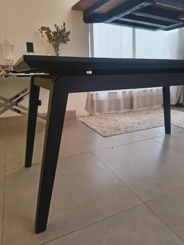 Mesa de jantar em madeira 160 x 90