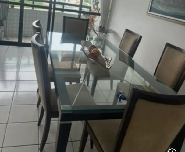 Mesa de vidro 8 lugares