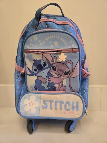 Mochila Infantil Stitch com Rodinhas