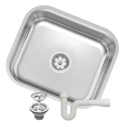 CUBA INOX TRAMONTINA 40x34 - NOVA, NA CAIXA | Válvula + Sifão