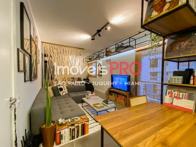Apartamento em Vila Olímpia venda com 1 quarto,1 vaga, 40m² Mobiliado e com Varanda