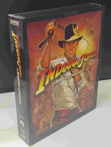Box Blu-ray Indiana Jones - A Aventura Completa - edição limitada 5 discos (1 c/ extras)