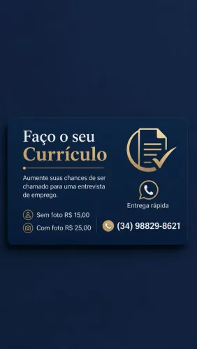 Crio o seu currículo profissional