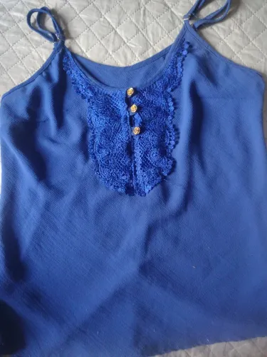 Blusinha social azul