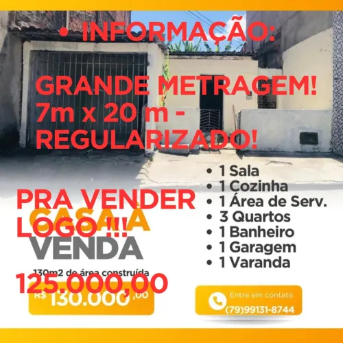 Casa à venda no Bairro Industrial - Aracaju/SE
