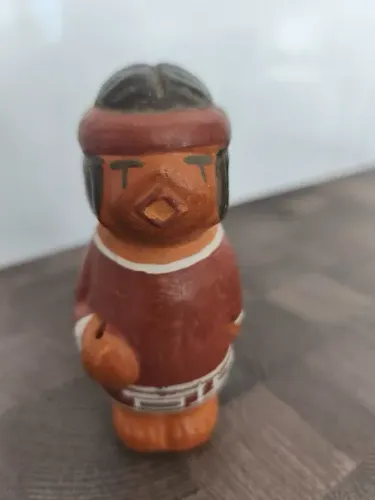 Escultura Arte Popular Chilena em Cerâmica 13 cm