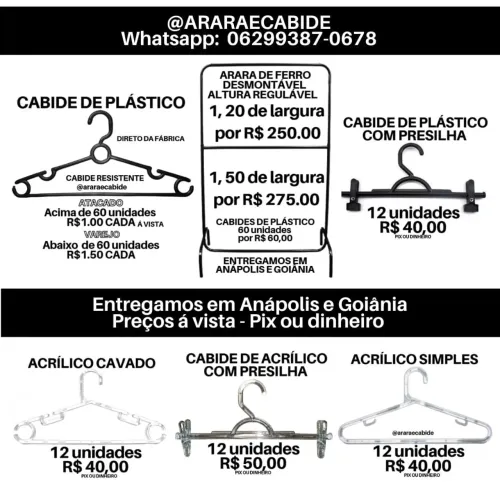 Cabide direto da fábrica
