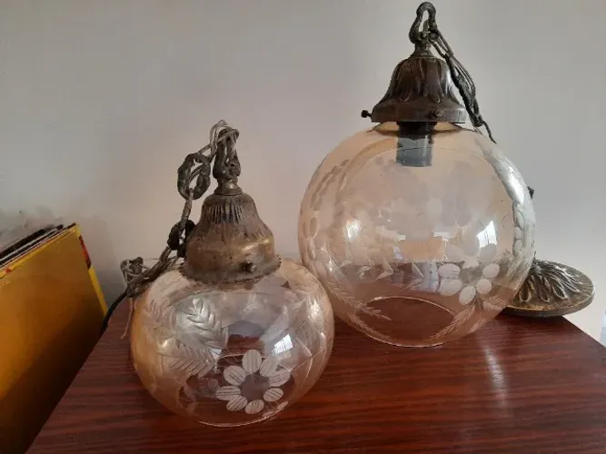 Dois Lustres Pendentes Originais Anos 60/70