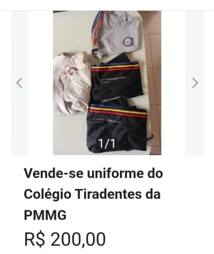 Uniforme colégio Tiradentes
