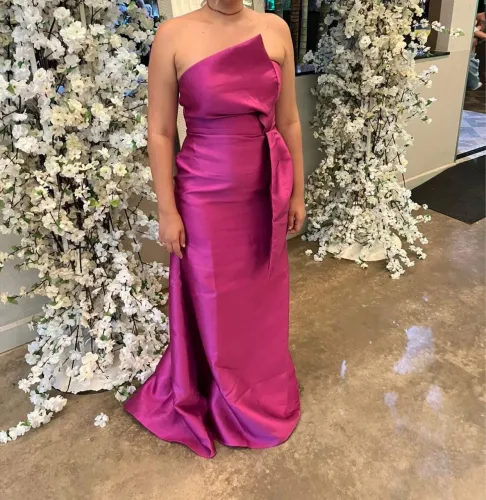 Vestido de Festa Longo Tomara que Caia - Cor Fúcsia / Rosa