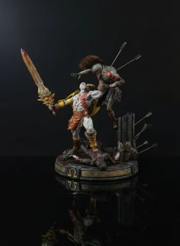 Kratos God Of War 55cm em 100% resina 