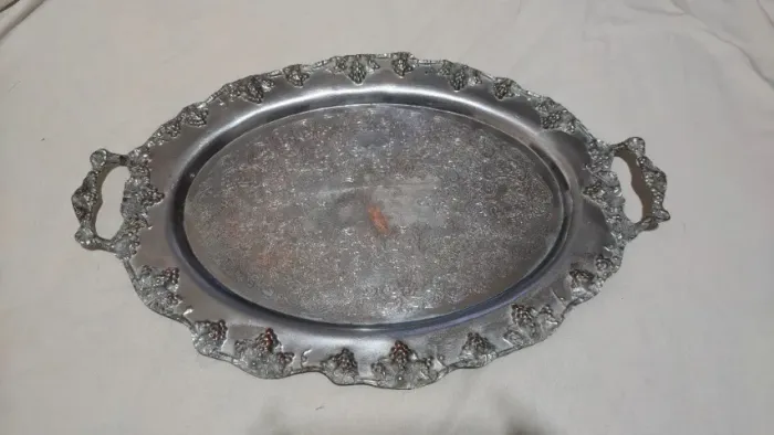 Bandeja antiga cromada