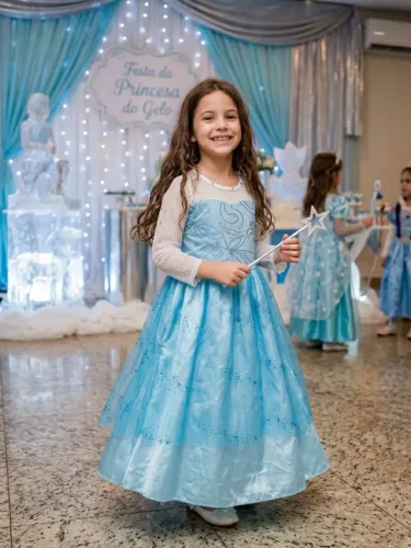 Vestido Fantasia Elza Frozen