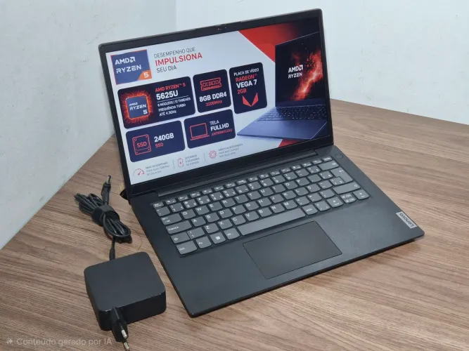 Notebook Lenovo Ryzen 5 5625U | 8GB DDR4 | 256GB SSD NVMe | Placa Video Vega 7 2GB