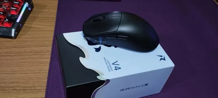 mouse gamer sem fio rawm leviathan v4 8k preto