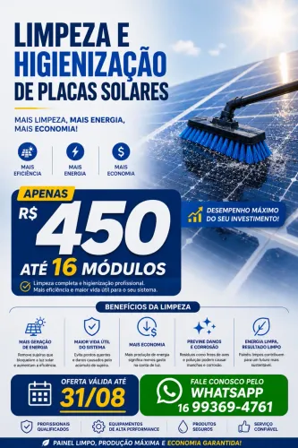 LIMPEZA PLACA SOLAR