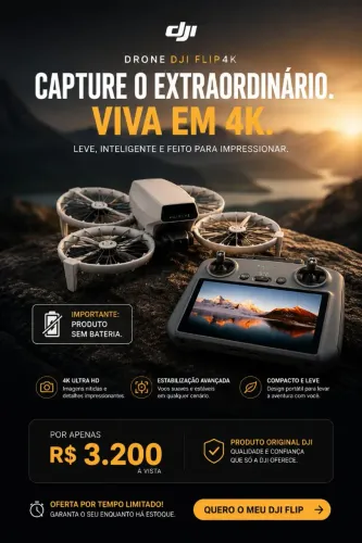 Drone DJI Flip 4K + Controle DJI RC