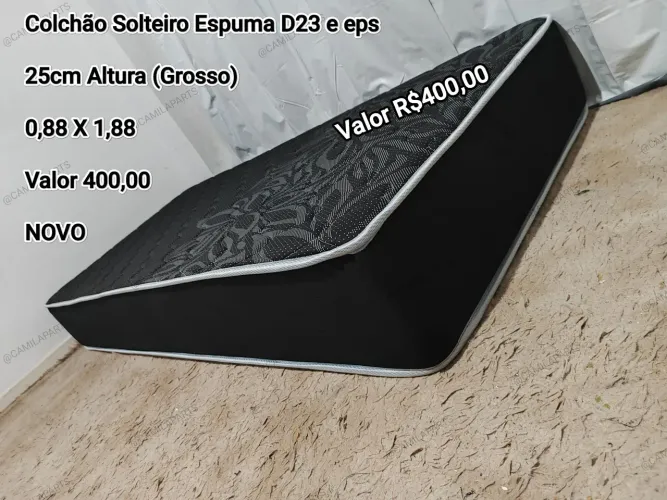 Colchão Solteiro Espuma D23 e eps NOVO (ENTREGO)