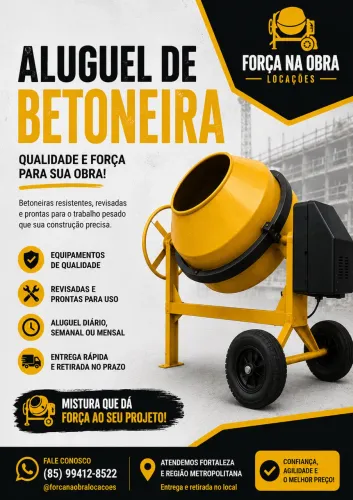 Aluguel de Betoneira 400 litros