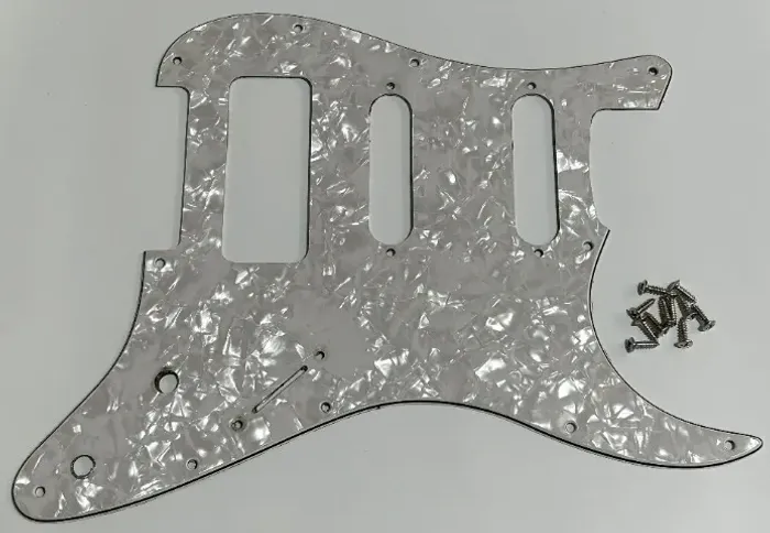Escudo de guitarra elétrica Stratocaster P-90 S S Pérola Branca