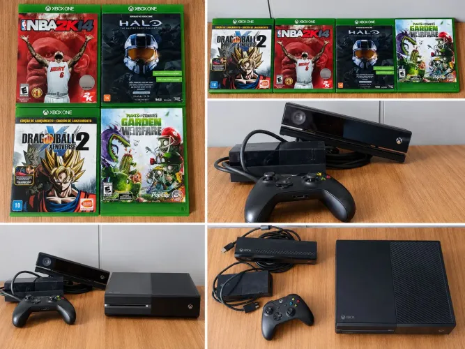 Xbox com knect  e jogos usados