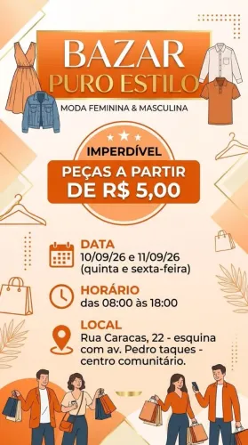Bazar de roupas seminovas