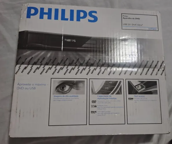 DVD Player Philips DVP2850 - Novo, Lacrado na Caixa com USB