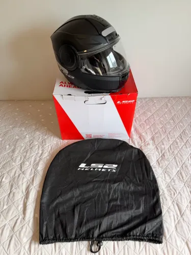 Capacete LS2 Escamoteável Preto - TAM 58