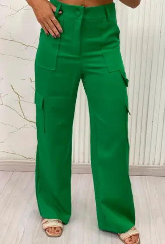 Calça cargo verde bandeira tamanho P