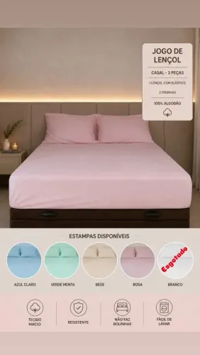 Kit lençol de casal