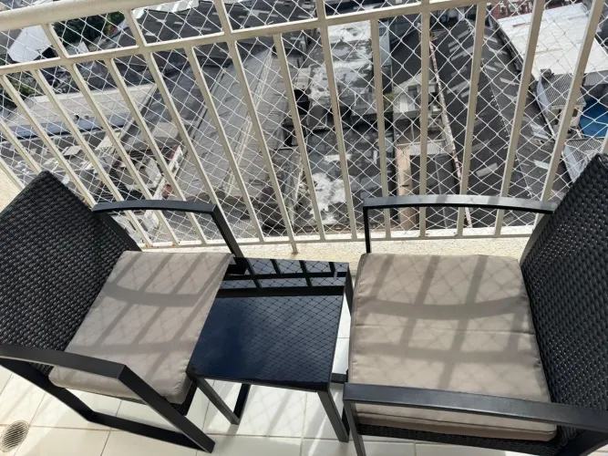 Conjunto Jardim E Varanda 2cadeiras Mesa De Vidro Vitoria