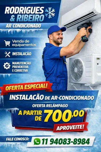 Instalação e manutenção de ar condicionado 