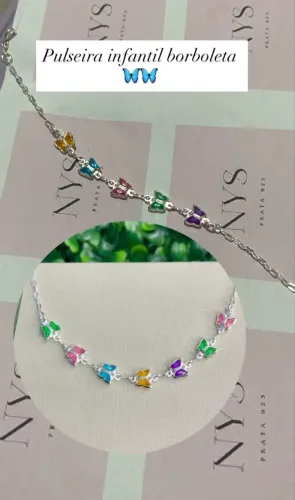 Pulseira prata 925 infantil 