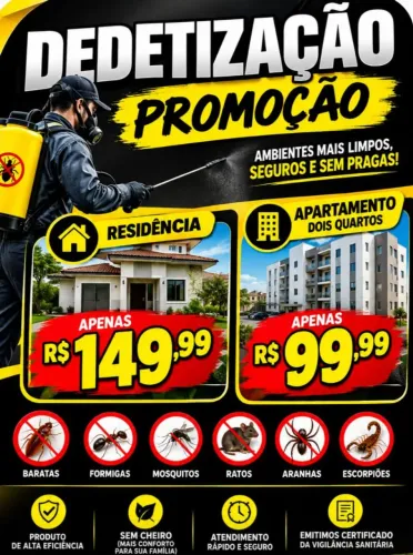 Dedetizadora dedetização detetização