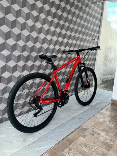 Bike Aro 29 Vermelha + Cadeado Brinde