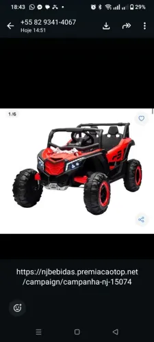 Mini utv elétrico para criança até 10 anos