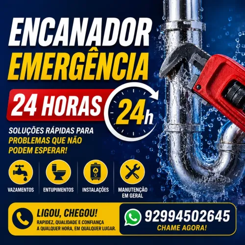 Encanador EMERGÊNCIA 24h/ Caça Vazamento 24h em toda Manaus