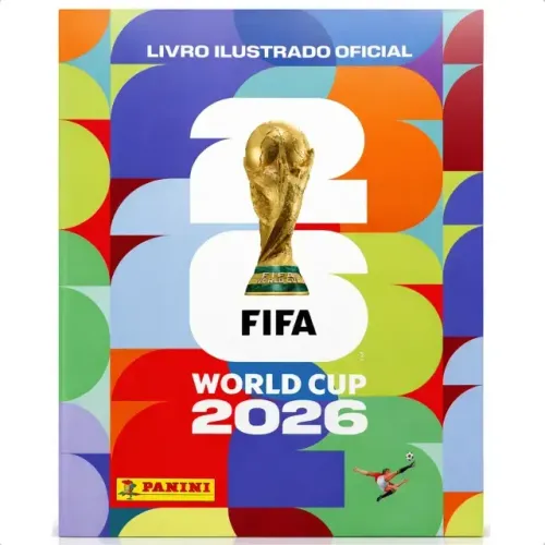 Álbum da Copa de 2026 com todas figurinhas para colar