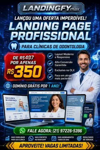 Landing Page para Dentistas + Pacientes no WhatsApp | Site Profissional Odontológico