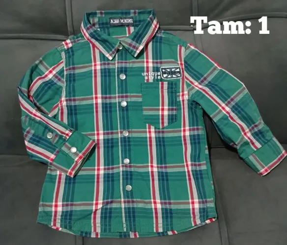 Camisa xadrez infantil menino