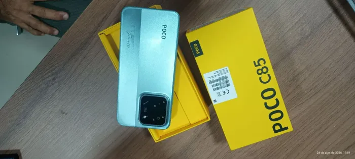 POCO C85 256GB Verde + Capa Original Nova + Caixa