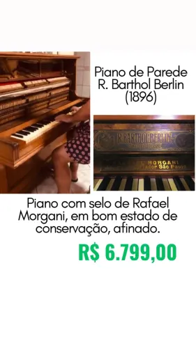 Piano de Parede R. Barthol Berlin (ano 1986)