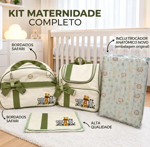 Kit bolsas de maternidade c/ trocador anatômico.