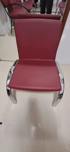 Cadeira Longarina Com Base Cromada Para Escritório