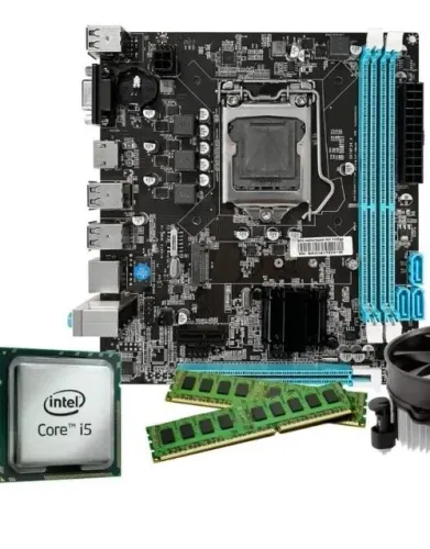 Vendo kit placa mãe modelo H61 DDR3 mas processador i5 2 memória de 8 16 gingas total