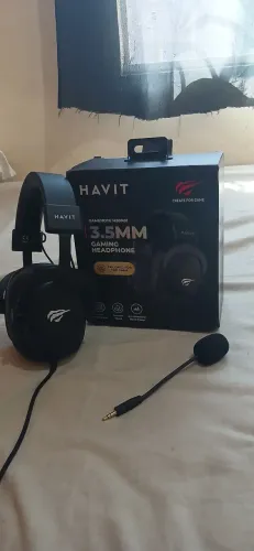 Fone gamer havvit preto