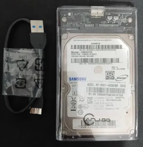 Hd Externo Samsung 300 giga USB 3.0 com 100% de saúde