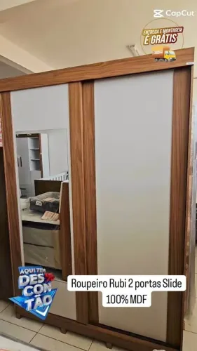 Roupeiro Rubi MDF 2 Portas PANAN