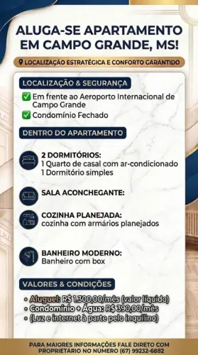 ALUGO APARTAMENTO (DIRETO COM PROPRIETARIO)